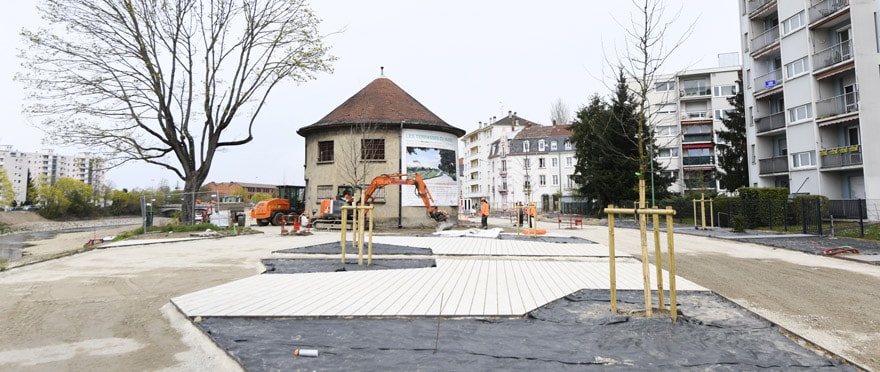 Pan de l'histoire du site, le bâtiment "La Rotonde" a été conservé.