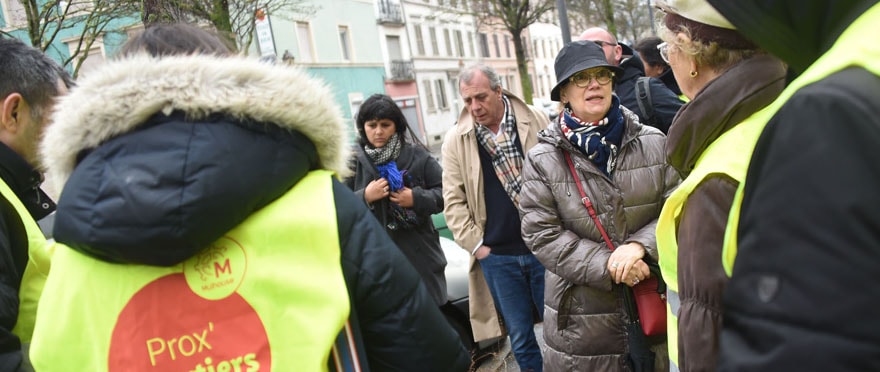 Michèle Lutz, maire de Mulhouse, était présente à la visite de terrain de ce vendredi.