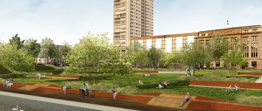 Perspective du nouveau square De Gaulle, à l'horizon fin 2022.