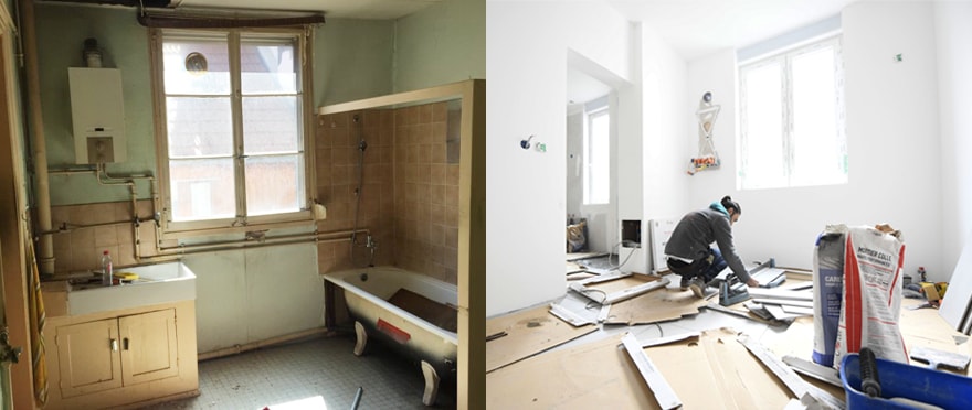 Un avant-après saisissant dans un appartement de la rue de l'Arsenal.