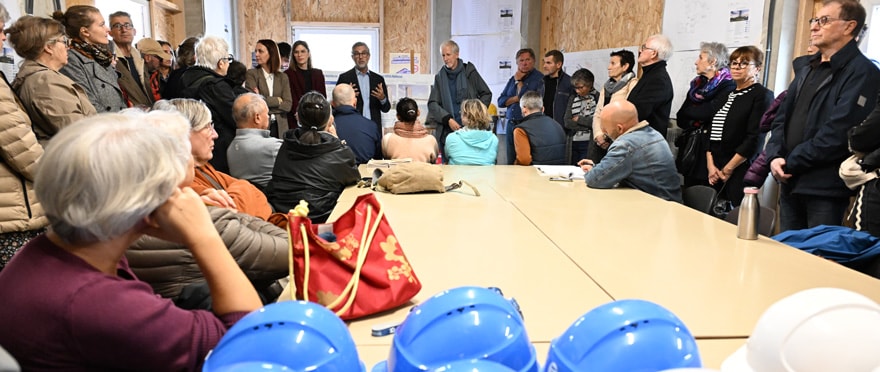 La visite de chantier a attiré de nombreux visiteurs, jeudi 17 octobre.