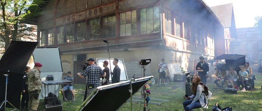 A DMC, sur le tournage d'Atomic Panda, en 2017.