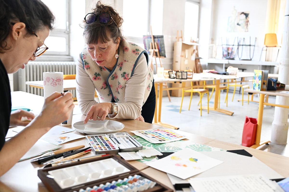 Les loisirs créatifs, comme l'aquarelle, sont nombreux à l'UP. 