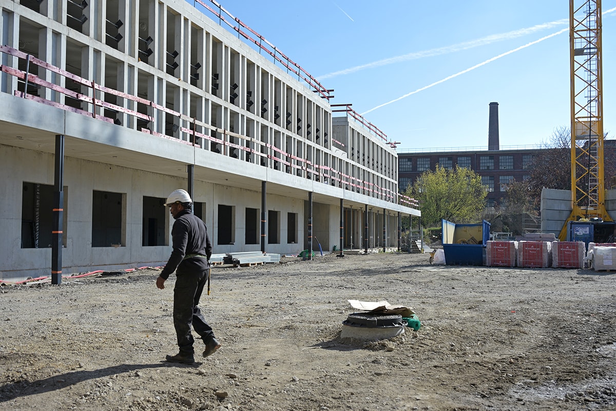 Le nouveau collège offrira une vue imprenable sur le bâtiment 63 de DMC.