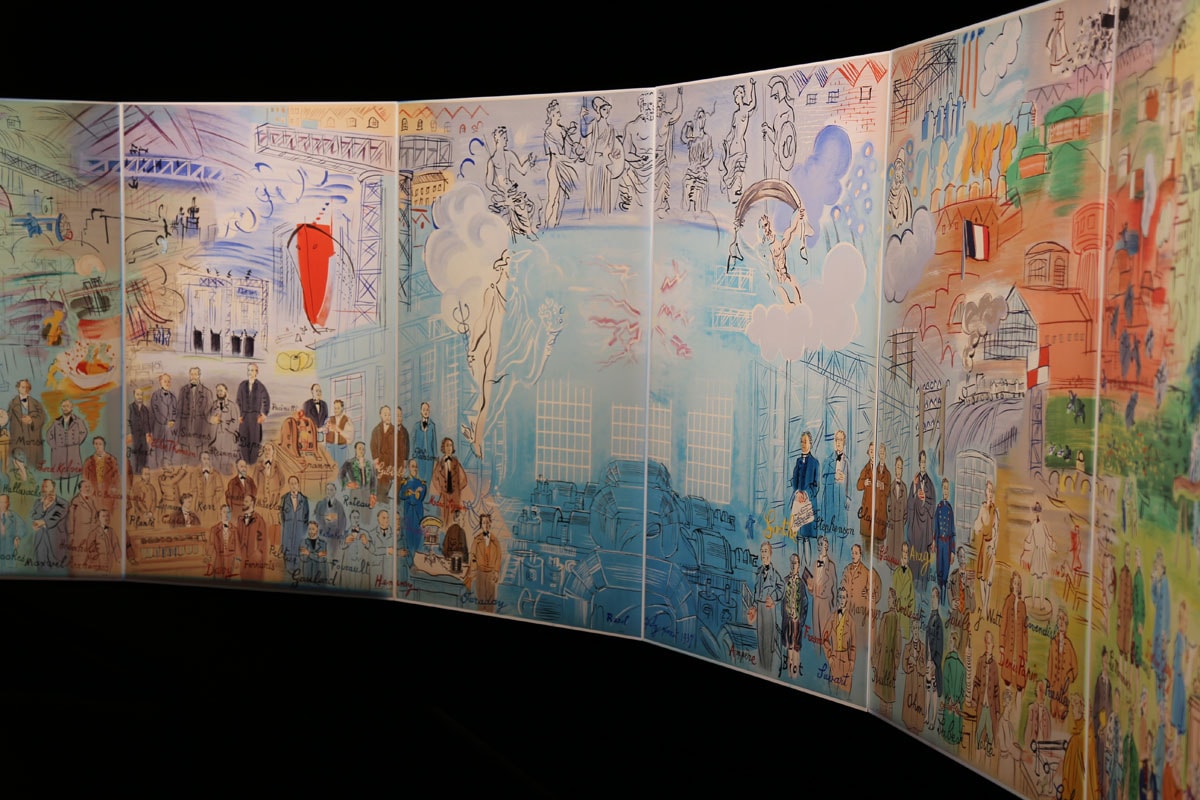 Présentée au musée, la lithographie de La Fée Électricité de Raoul Dufy a servi d'inspiration pour la création du spectacle. 