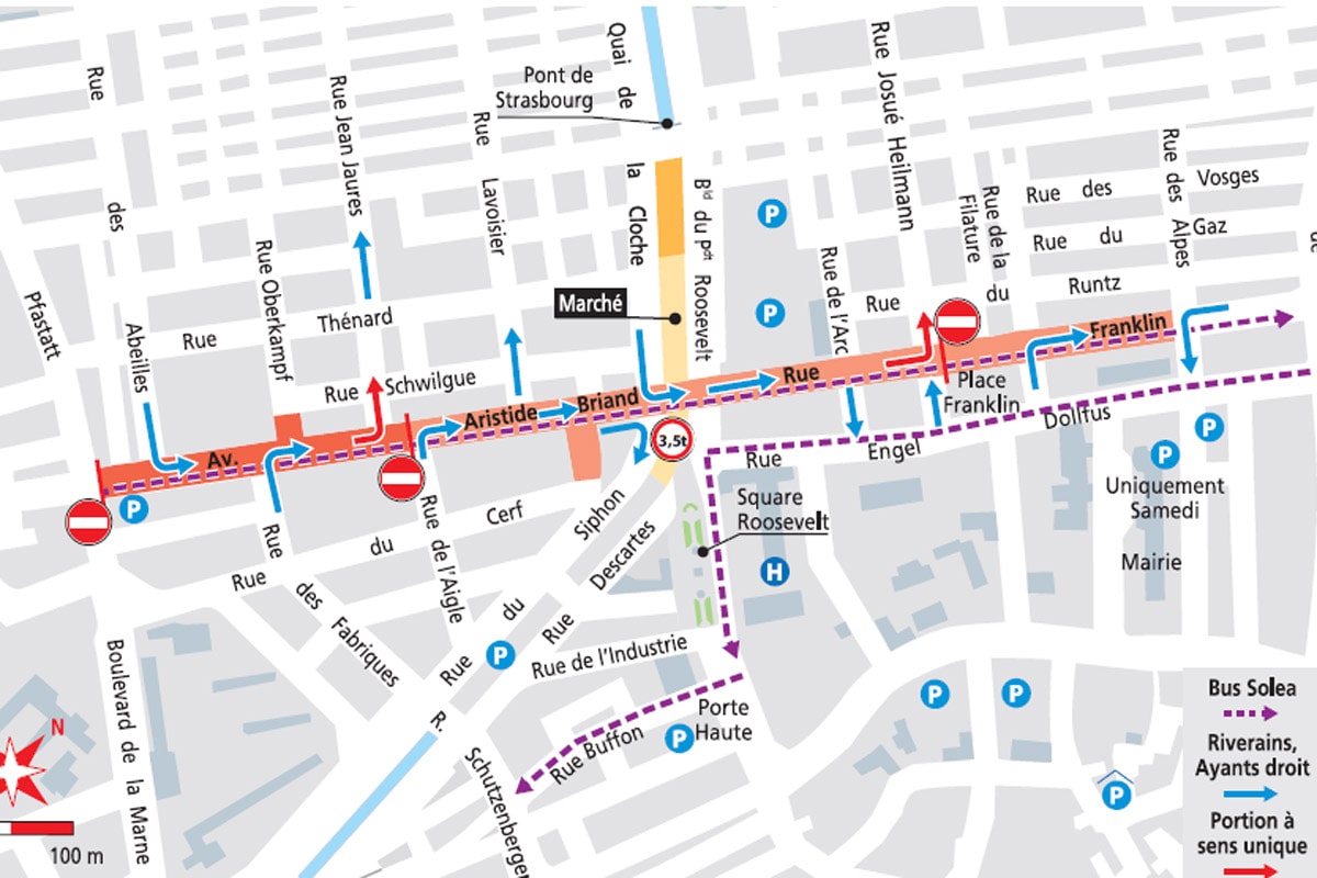 Le plan de circulation, du 16 juillet au 31 août. 