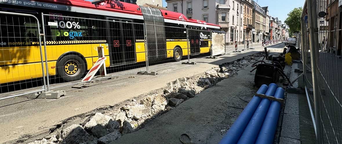 Travaux : rue Franklin, l’eau avant les vélos