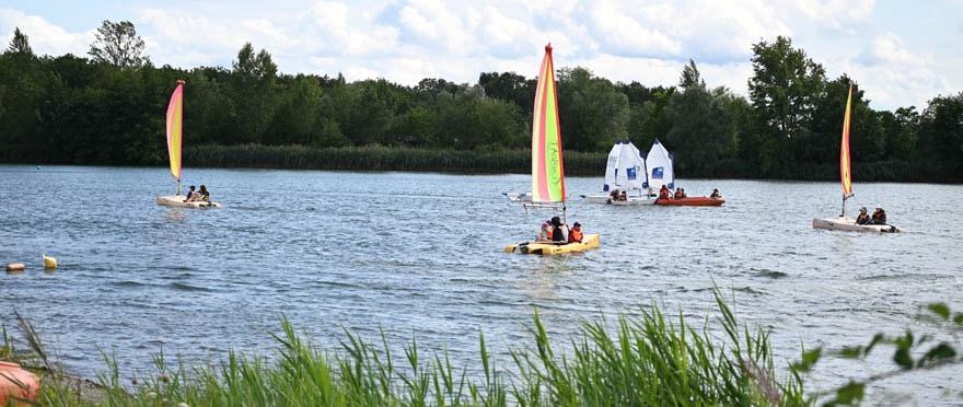 Le Club de voile, c'est un cadre bucolique à côté de Mulhouse.