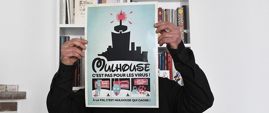 L'affiche signée Hugues Baum, qui a fait parler d'elle lors du premier confinement.