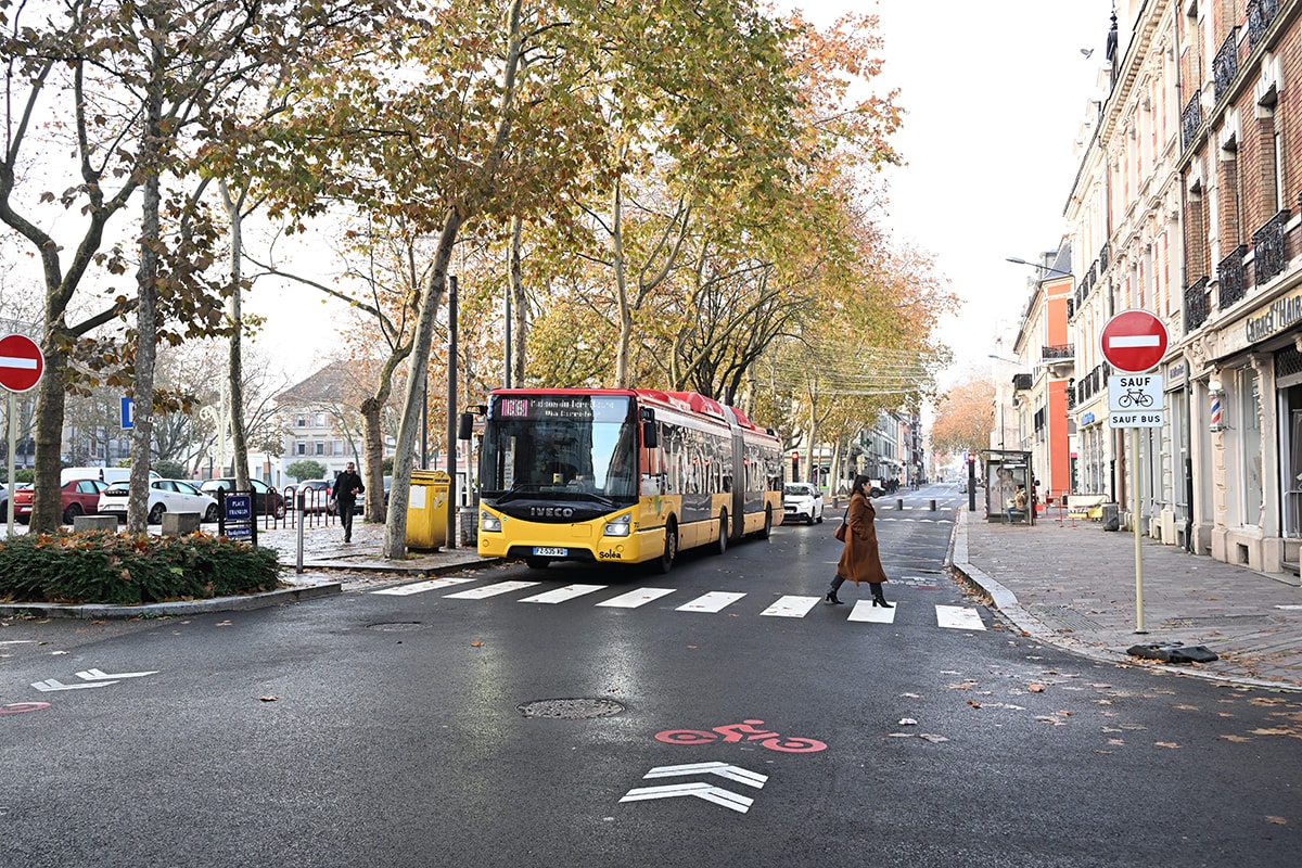 L'axe Briand-Franklin est désormais dévolu aux mobilités douces et aux bus.