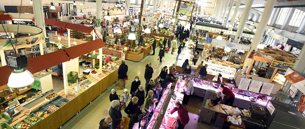 Emplettes au Marché de Mulhouse avant la popote de Noël