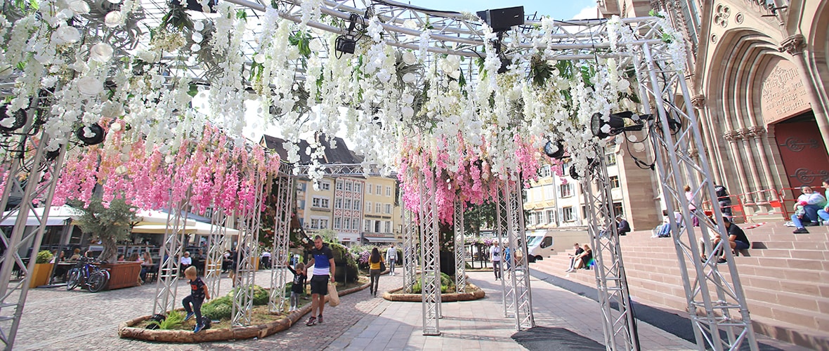 Jardin éphémère : une vague de fleurs déferle, place de la Réunion