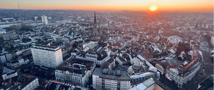 Vue depuis la terrasse de la Tour de l'Europe.
