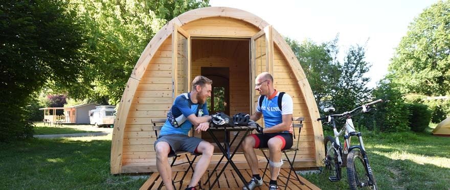 Parmi les nouveaux hébergements, des Pod pour les cyclotouristes.