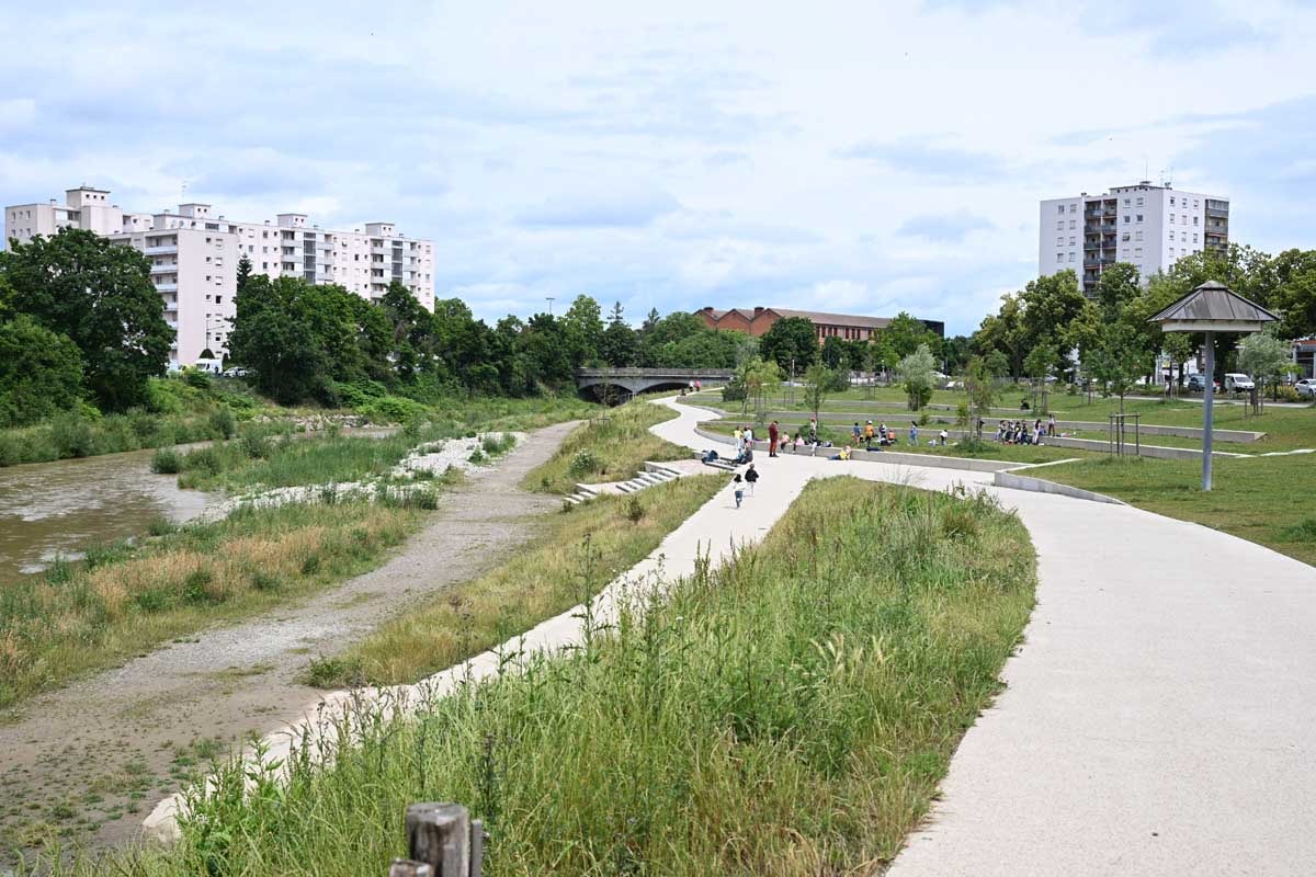 Parmi les projets emblématiques mulhousiens, le parc des Terrasses du musée.