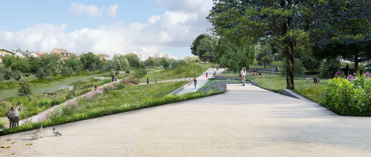 Mulhouse Diagonales : les berges de l’Ill et les terrasses du musée s’aménagent !