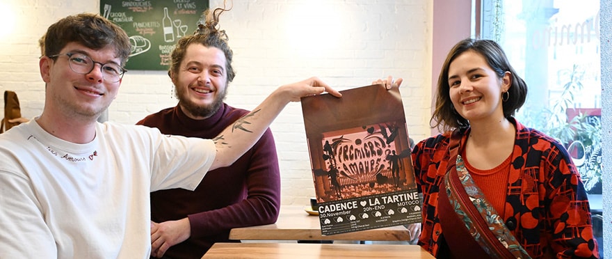Romain Teulé (collectif La Tartine), Flavien Blanco (collectif Cadence) et la créatrice Stéphanie De Souza se sont retroussés les manches pour ce premier rendez-vous du genre.