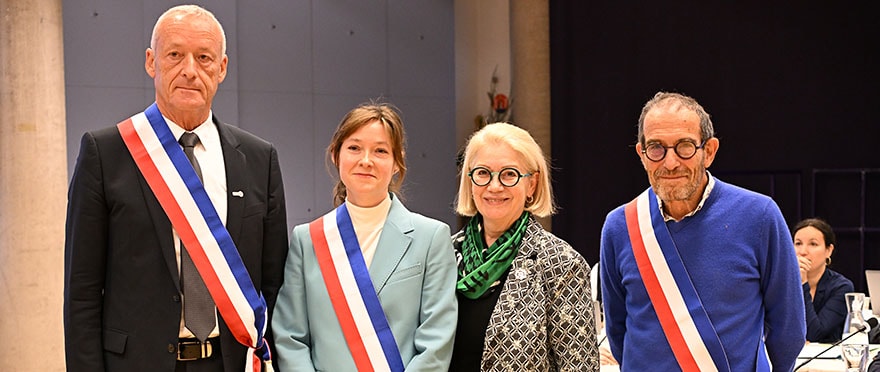 Les nouveaux adjoints au maire : Alfred Jung, Laure Houin et Henri Metzger (de gauche à droite).