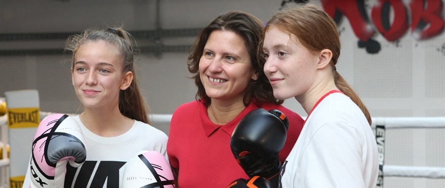 Boxe matinale à L'Elan sportif.