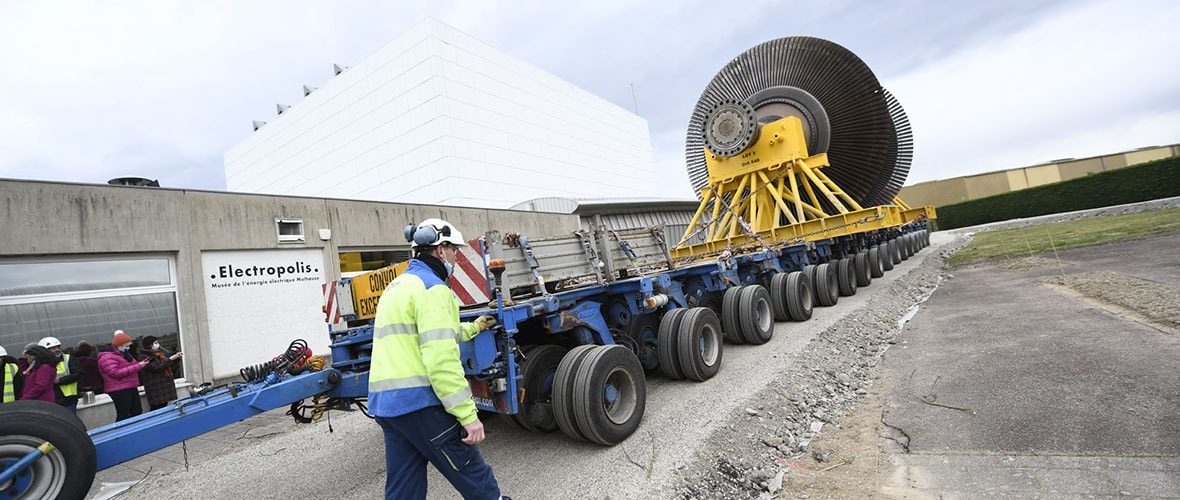 Un rotor XXL de la centrale de Fessenheim au Musée Electropolis