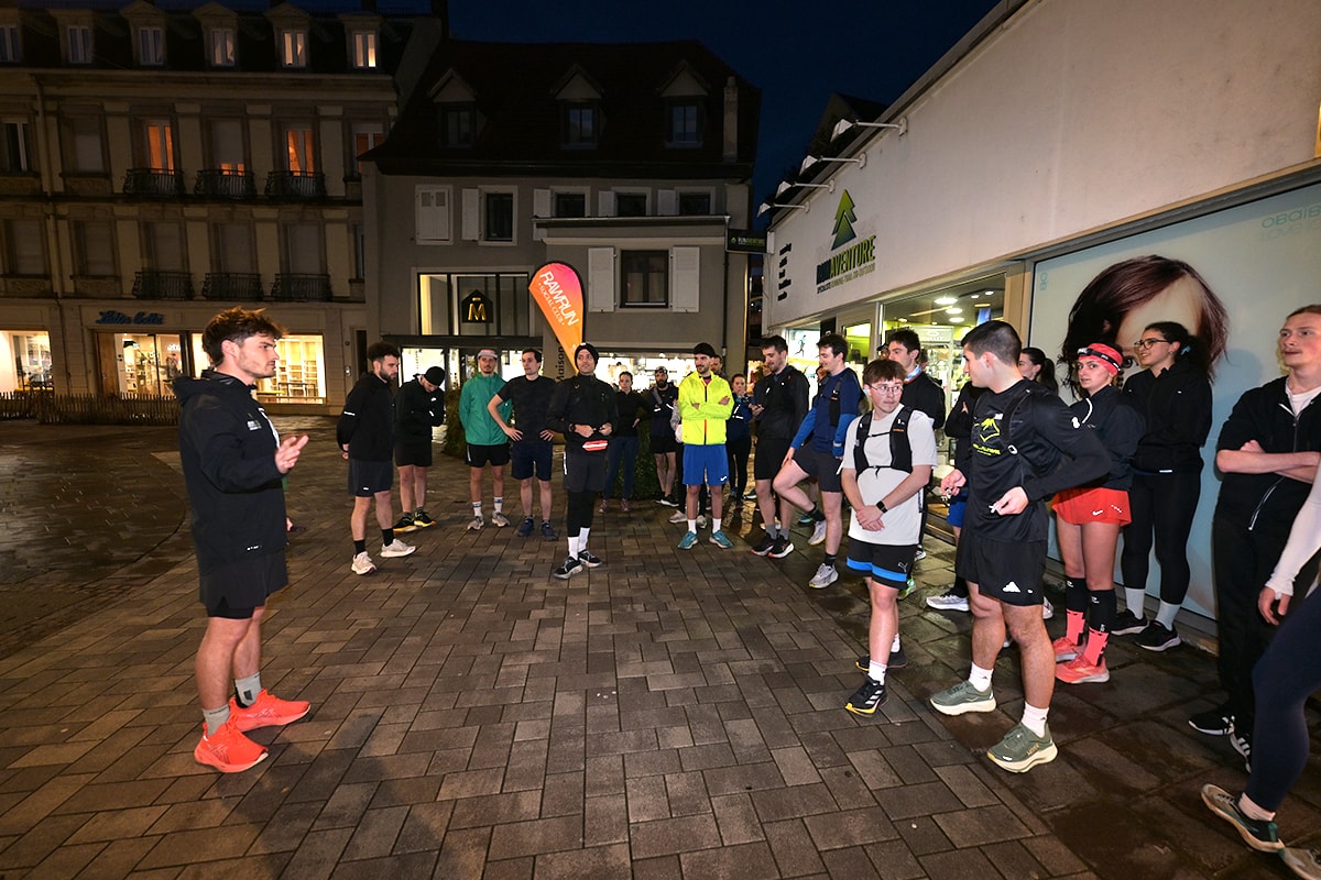 Pour les sorties du mercredi soir, le départ est donné à 18h18 devant la boutique Run Aventure, 4 rue des Bons Enfants.