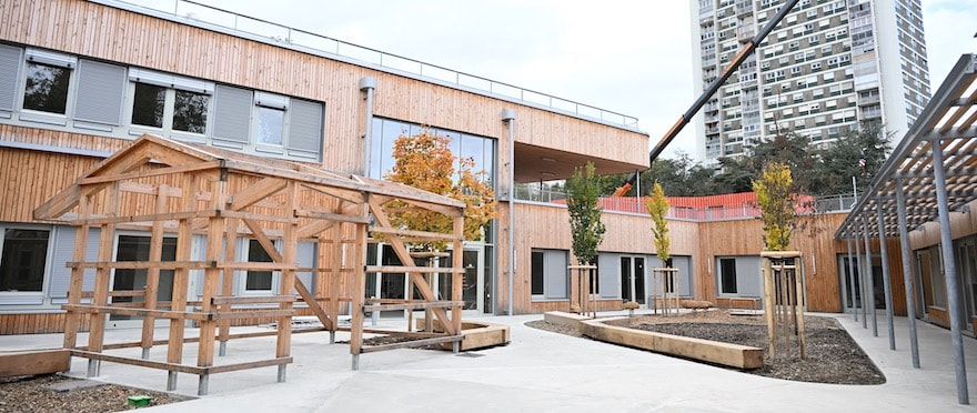 Le bois est au coeur du nouveau groupe scolaire.