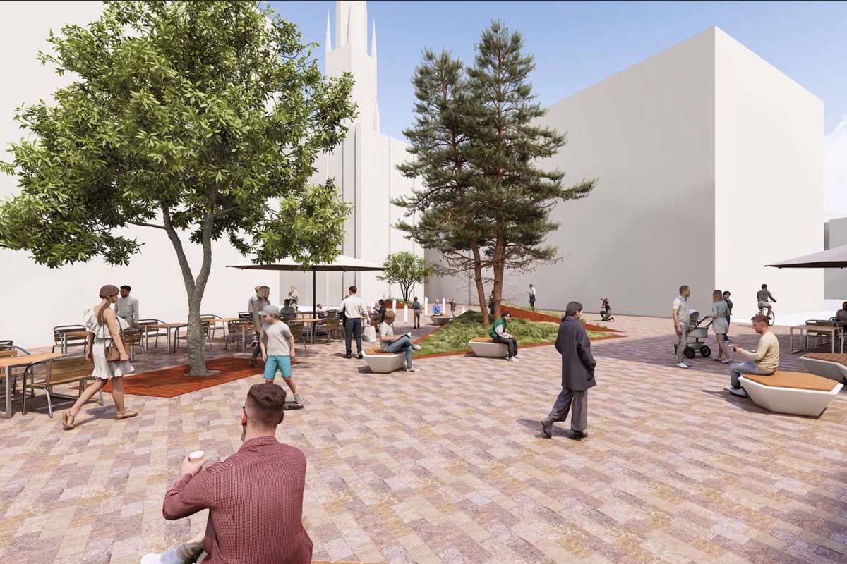 Les grands principes d'aménagement de la future place des Victoires.