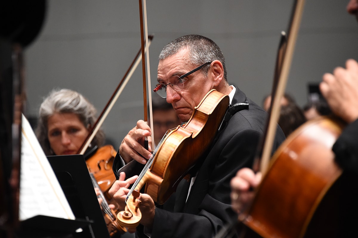 Pascal Bride, lors d'un concert, en octobre 2018.