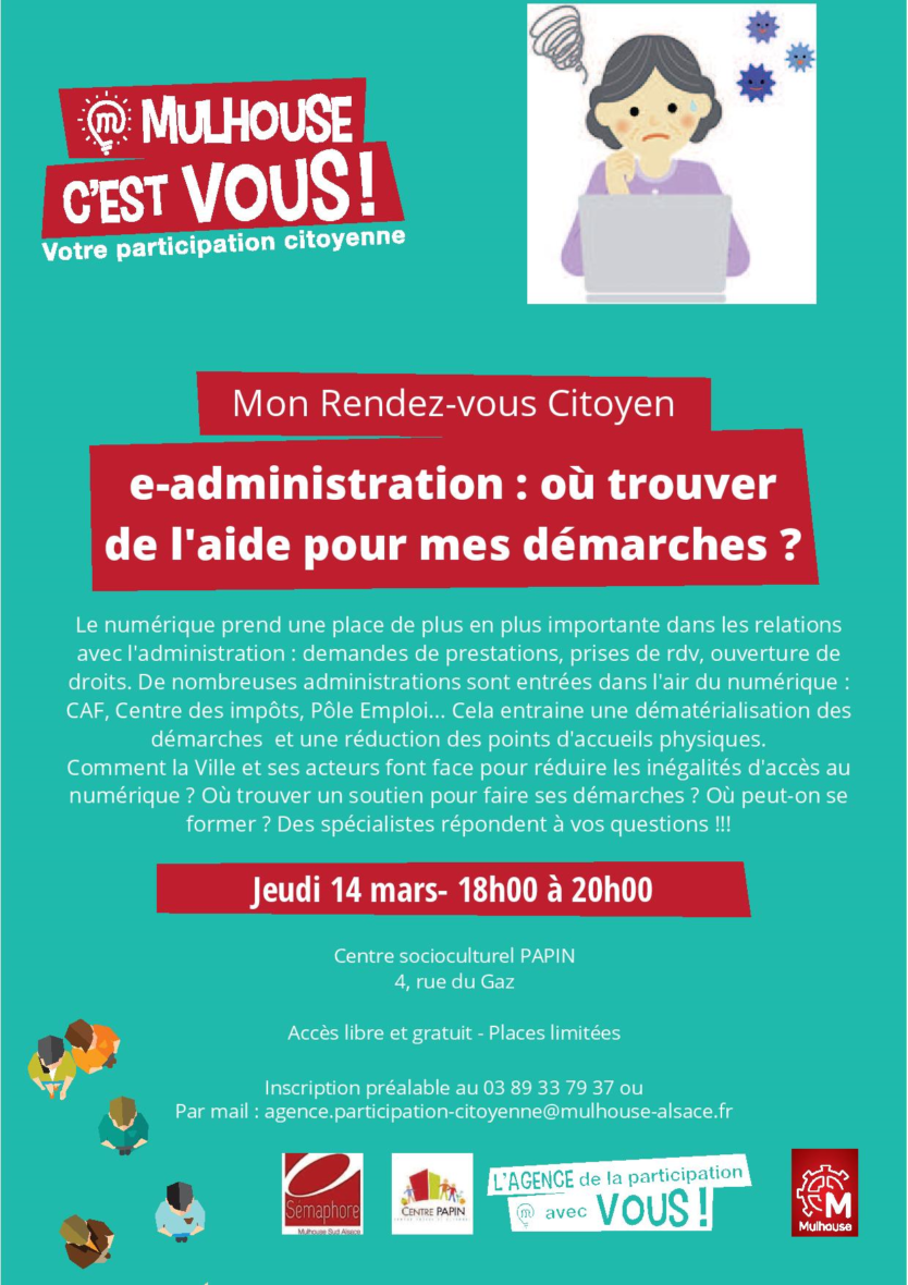 RDV Citoyen : "e-adminsitration : où trouver de l'aide dans mes démarches ?"