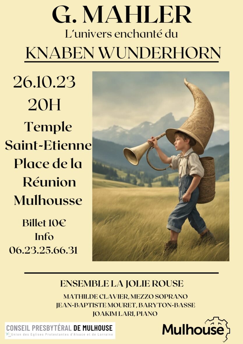 CONCERT - G. Mahler : L'univers enchanté du Knaben Wunderhorn, par L'ensemble La Jolie Rousse