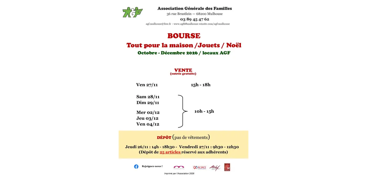 Bourse tout pour la maison, jouets et Noël