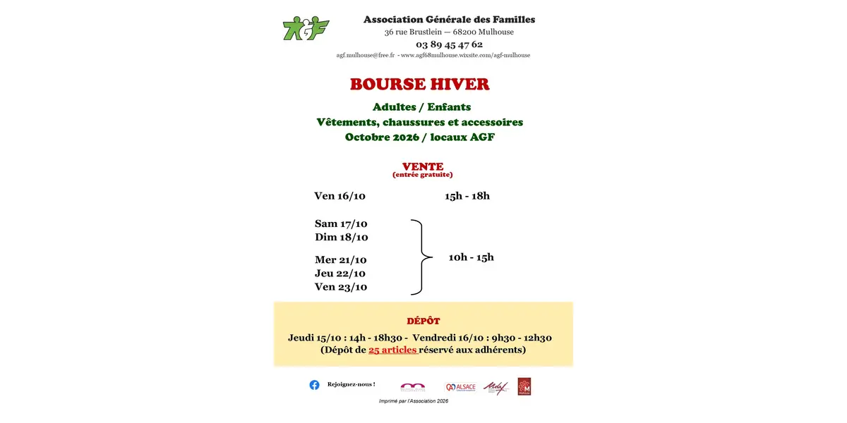 Bourse aux vêtements hiver adultes enfants