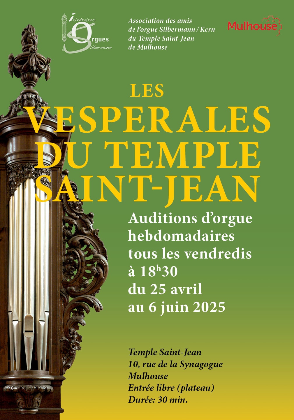 Les vespérales du Temple St-Jean