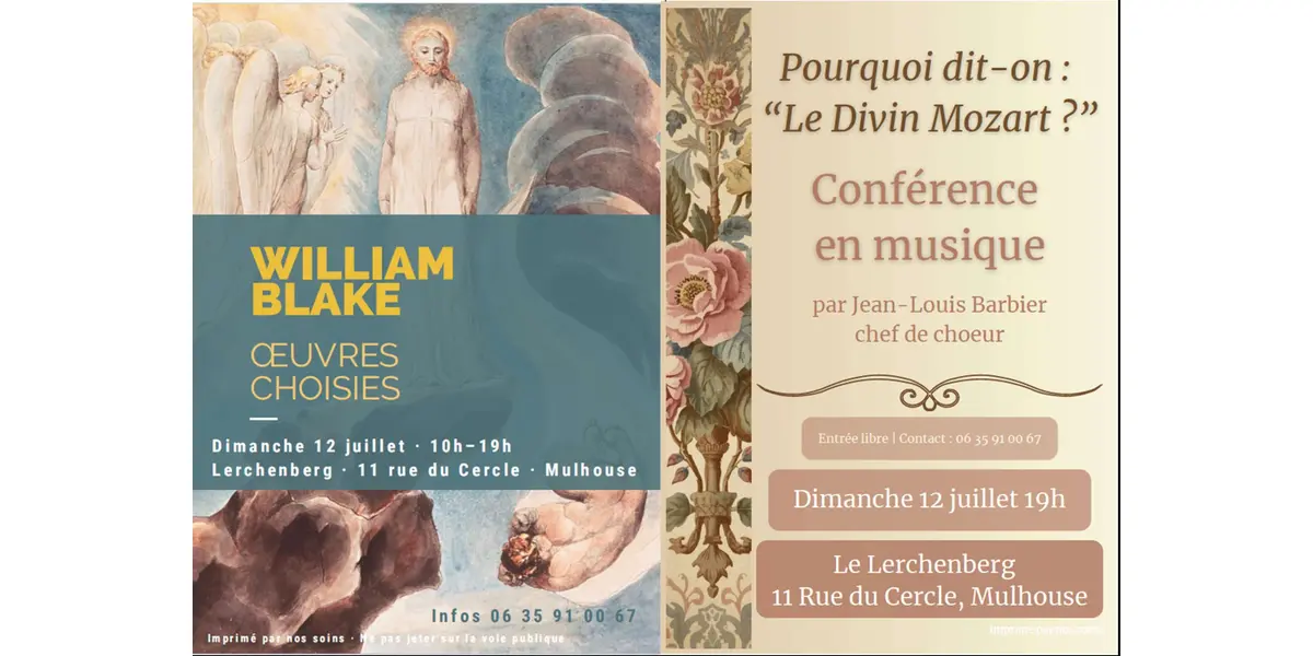 Expo William Blake & Conférence en musique: Pourquoi dit-on "Le Divin Mozart"