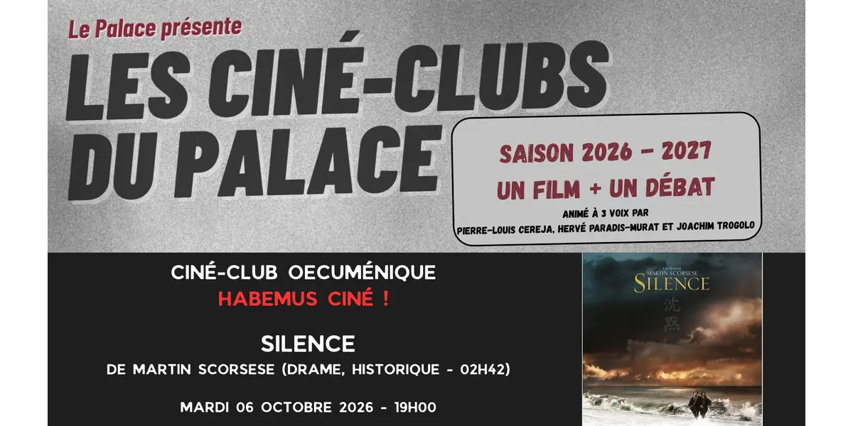 Ciné-club œcuménique - Silence, de Martin Scorsese (Drame, Historique – 02h42)