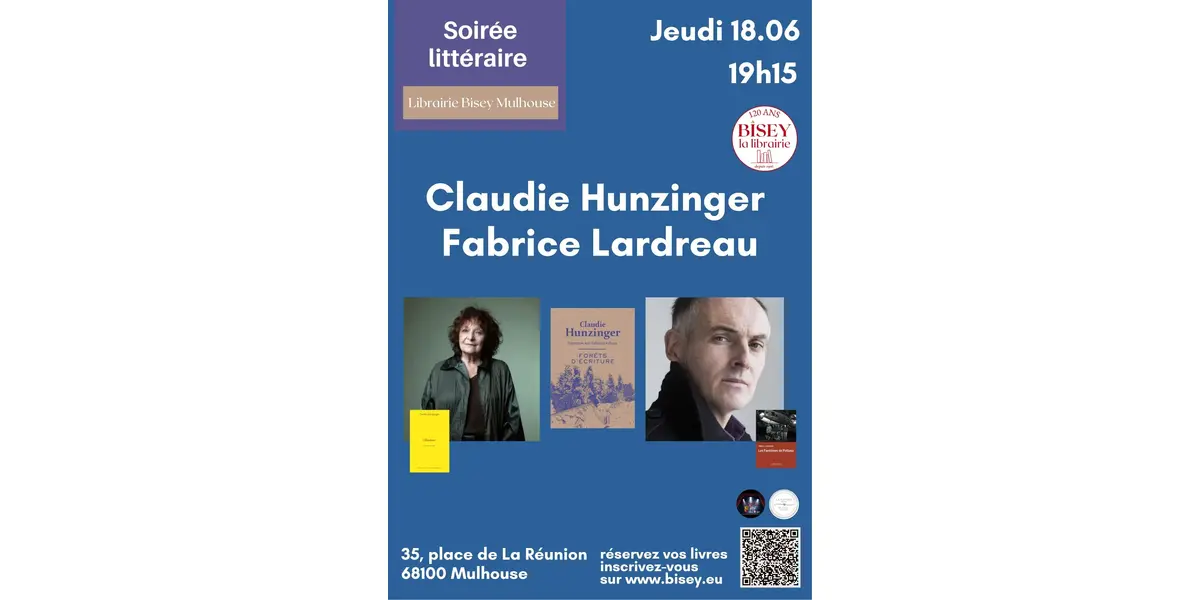 Soirée littéraire Claudie Hunzinger et Fabrice Lardreau - Forêts d'écriture