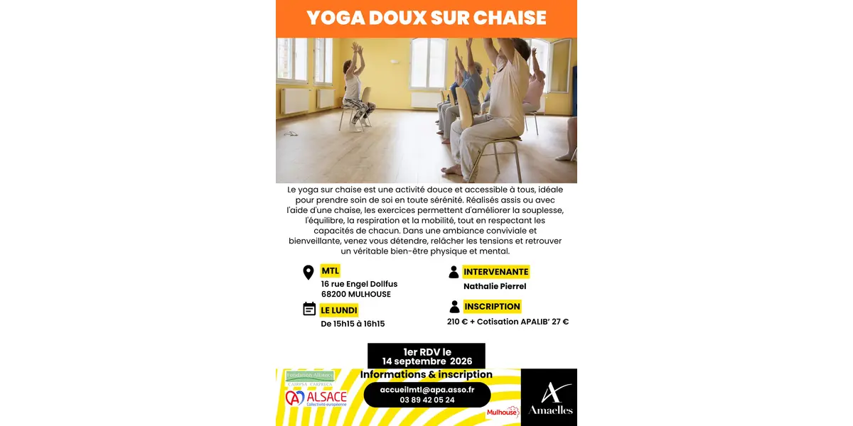 Yoga doux sur chaise