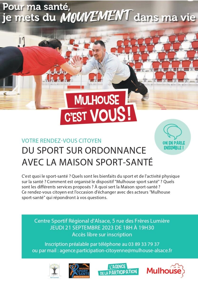 RDV Citoyen "du sport sur ordonnance avec la Maison sport santé"