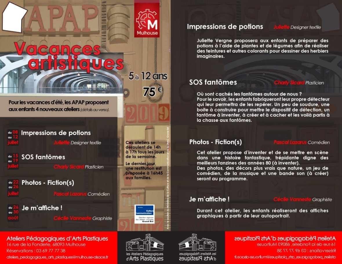Vacances artistiques aux APAP