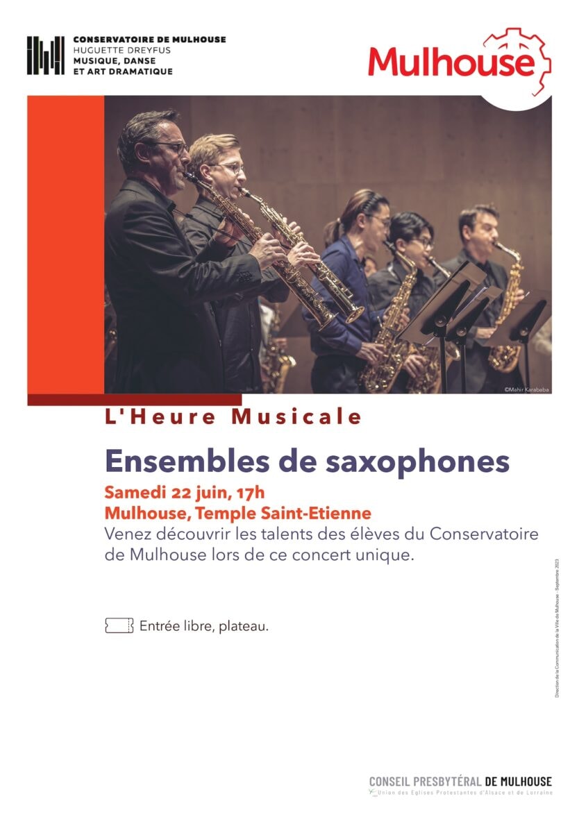 [ L'HEURE MUSICALE ] Ensembles de saxophones du conservatoire de Mulhouse