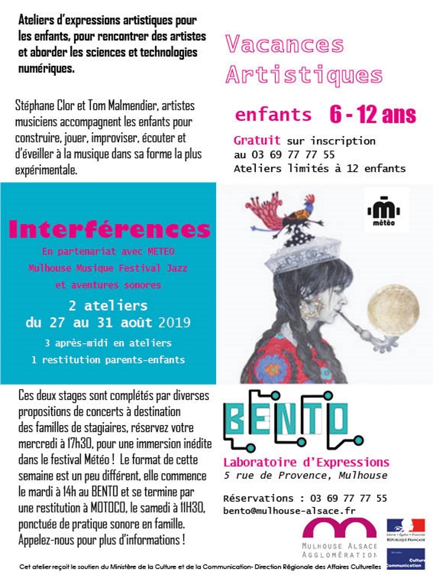 Vacances artistiques au Bento, laboratoire d'expressions