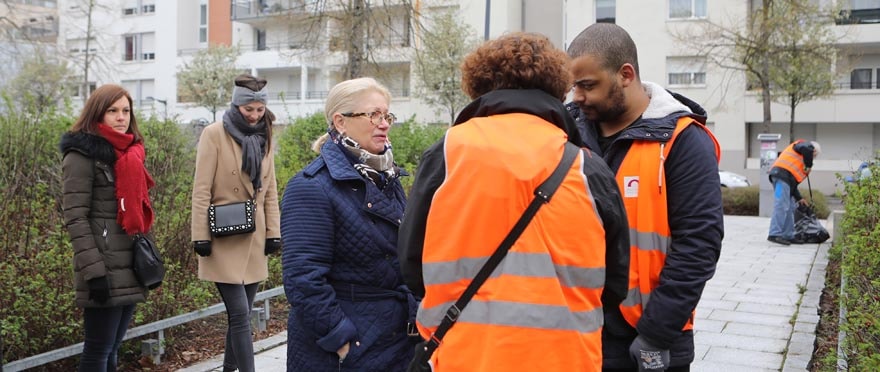 Présente lors du diagnostic, le maire de Mulhouse Michèle Lutz s'est rendue à la tournée de fin de chantier.