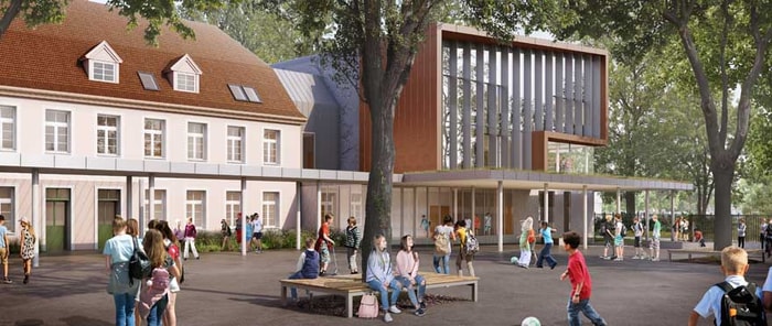 Vue du nouveau collège Kennedy.