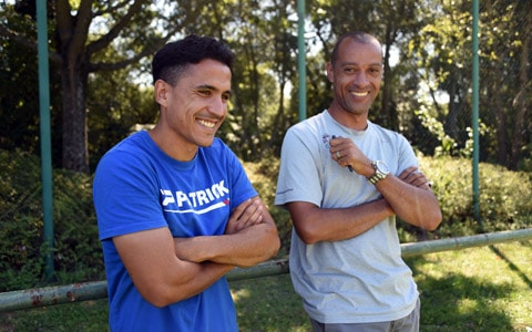 Samir Kecha et Eric Descombes, le directeur sportif.