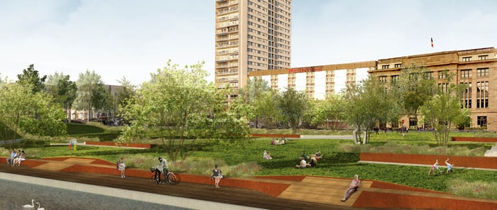 Perspective du nouveau square De Gaulle, à l'horizon fin 2022.