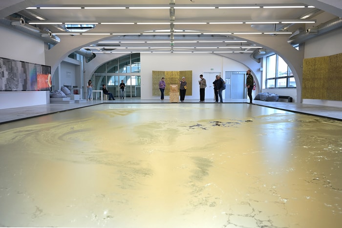 « L’or embellit la surface de l’eau, tout en se jouant du hasard. C’est une surface fragile », analyse Sandrine Wymann.