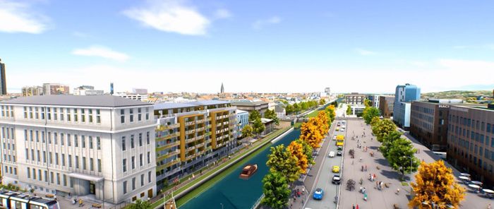 Perspective du « projet Henner », le long du canal du Rhône au Rhin.
