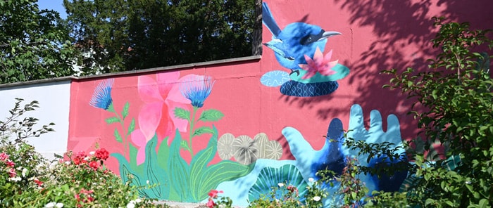 La fresque participative dans le quartier Neppert