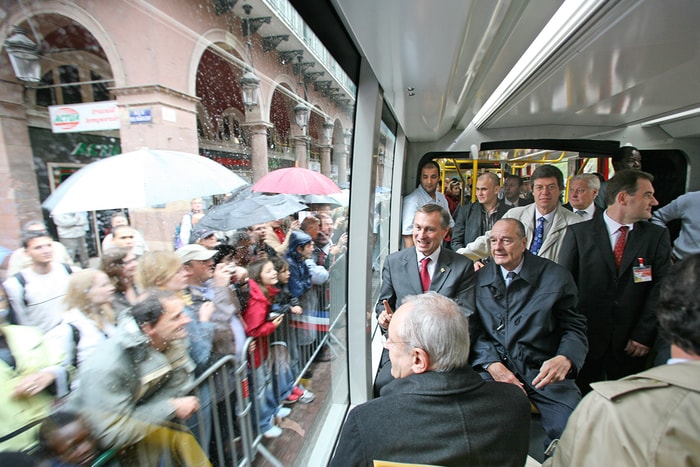 Le 20 mai 2006, c’est au tour du président de la République, Jacques Chirac, d’inaugurer le tram.