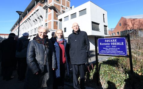 Les enfants de Raymond Oberlé étaient présents lors de l'inauguration du square.